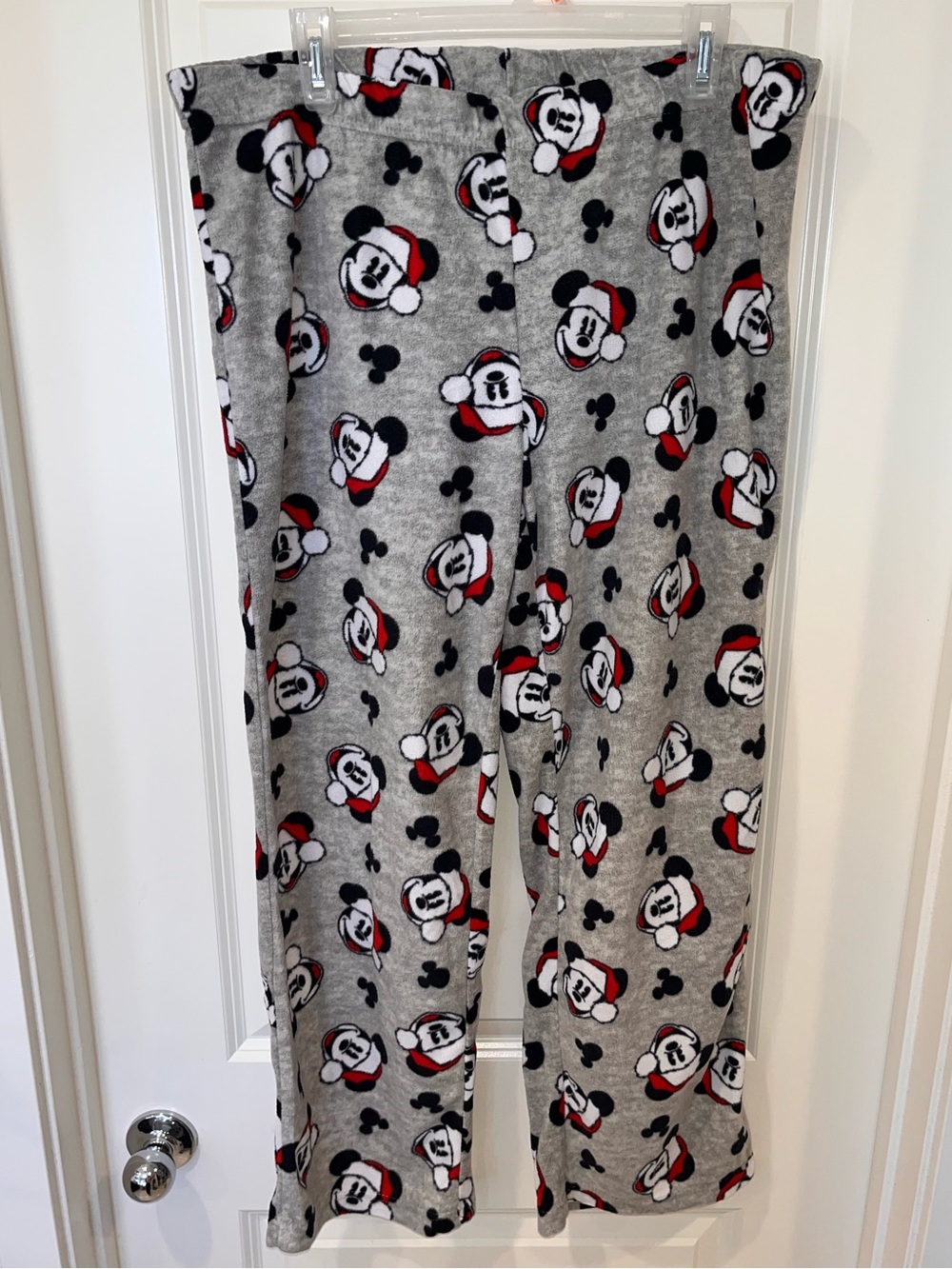 Disney Red Mickey Mouse Santa Fleece Pajama/Lounge Pants Men XL Extra Large XL